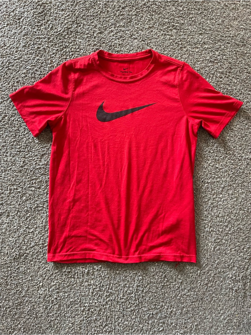 Nike Red Short-Sleeve Tee with Black Nike Swoosh